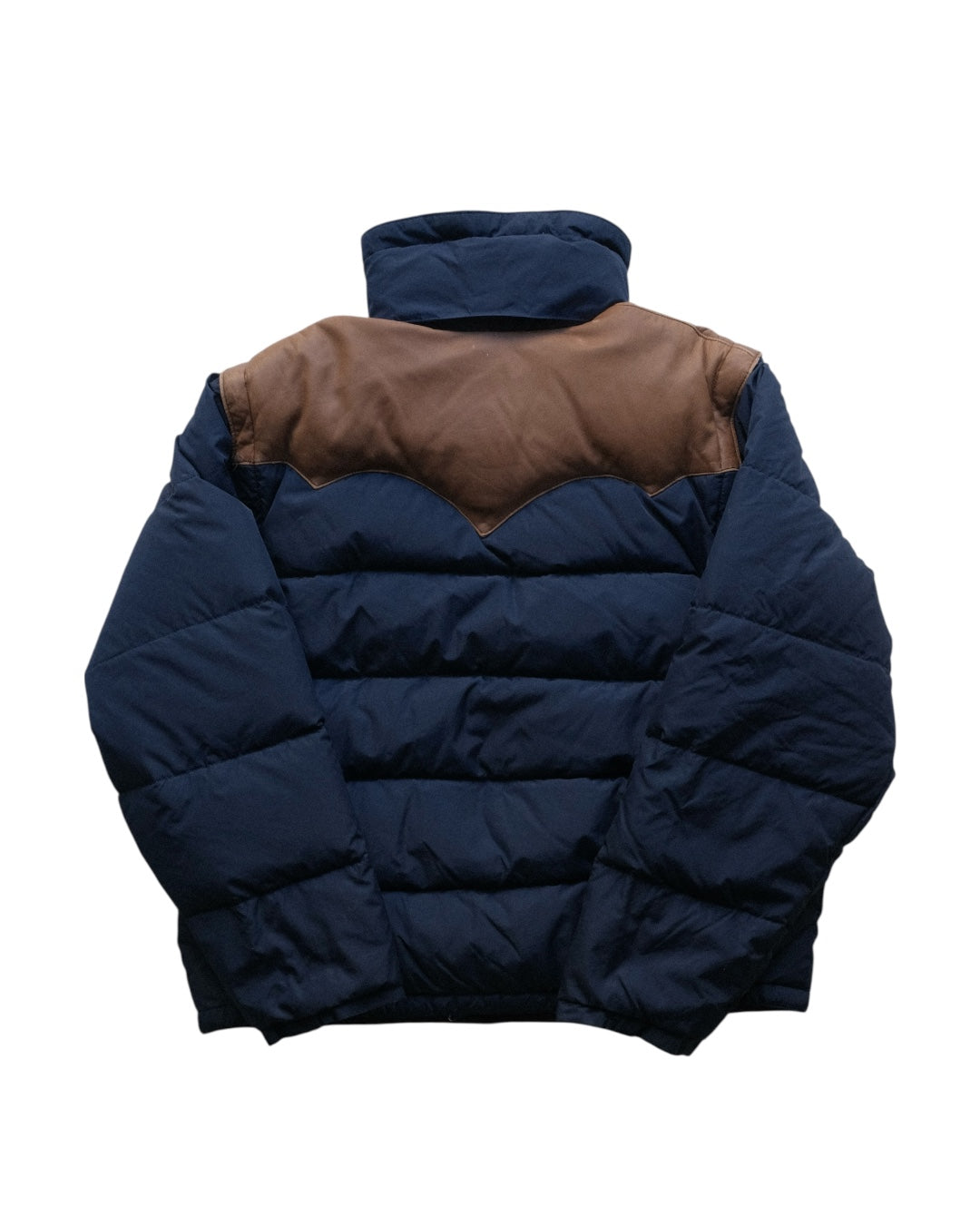 80's Hype American Clothing Company "Leather Yoke Short Down Jacket"